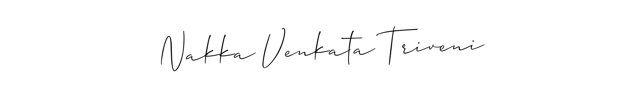 Design your own signature with our free online signature maker. With this signature software, you can create a handwritten (Allison_Script) signature for name Nakka Venkata Triveni. Nakka Venkata Triveni signature style 2 images and pictures png