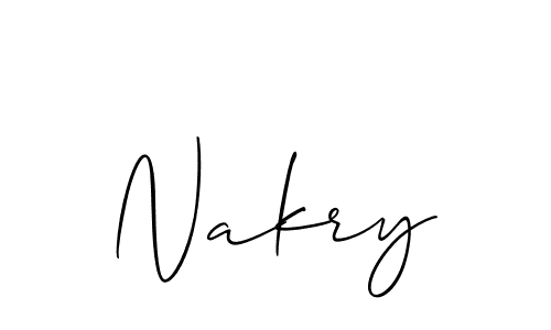 How to Draw Nakry signature style? Allison_Script is a latest design signature styles for name Nakry. Nakry signature style 2 images and pictures png