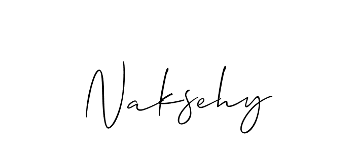 It looks lik you need a new signature style for name Naksehy. Design unique handwritten (Allison_Script) signature with our free signature maker in just a few clicks. Naksehy signature style 2 images and pictures png