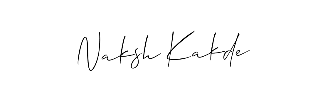 Naksh Kakde stylish signature style. Best Handwritten Sign (Allison_Script) for my name. Handwritten Signature Collection Ideas for my name Naksh Kakde. Naksh Kakde signature style 2 images and pictures png