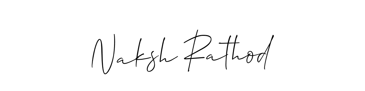 How to make Naksh Rathod signature? Allison_Script is a professional autograph style. Create handwritten signature for Naksh Rathod name. Naksh Rathod signature style 2 images and pictures png