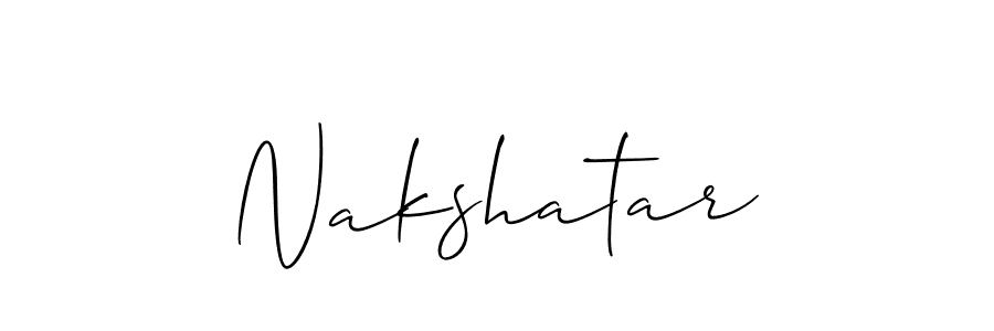 Use a signature maker to create a handwritten signature online. With this signature software, you can design (Allison_Script) your own signature for name Nakshatar. Nakshatar signature style 2 images and pictures png