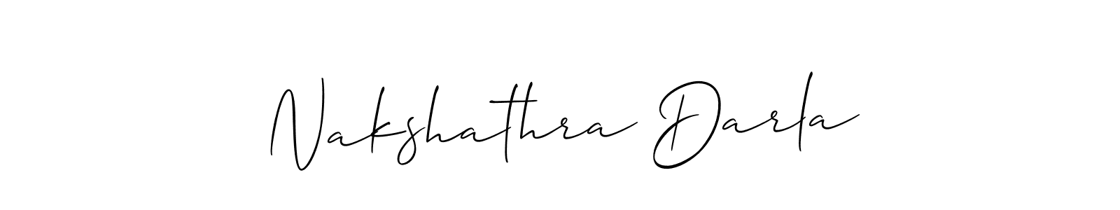 Create a beautiful signature design for name Nakshathra Darla. With this signature (Allison_Script) fonts, you can make a handwritten signature for free. Nakshathra Darla signature style 2 images and pictures png