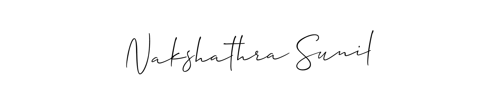 Also You can easily find your signature by using the search form. We will create Nakshathra Sunil name handwritten signature images for you free of cost using Allison_Script sign style. Nakshathra Sunil signature style 2 images and pictures png