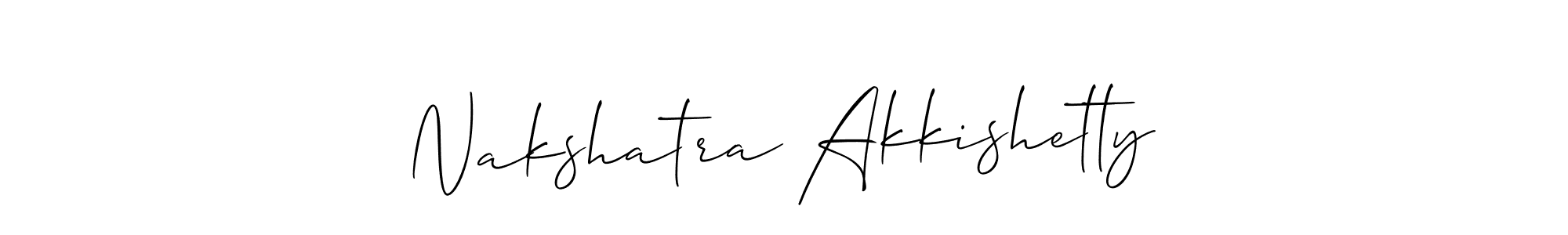Also we have Nakshatra Akkishetty name is the best signature style. Create professional handwritten signature collection using Allison_Script autograph style. Nakshatra Akkishetty signature style 2 images and pictures png