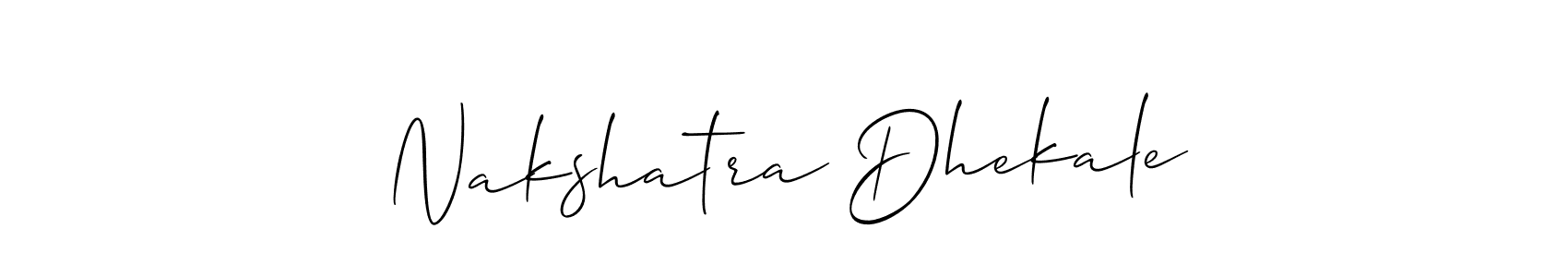 The best way (Allison_Script) to make a short signature is to pick only two or three words in your name. The name Nakshatra Dhekale include a total of six letters. For converting this name. Nakshatra Dhekale signature style 2 images and pictures png