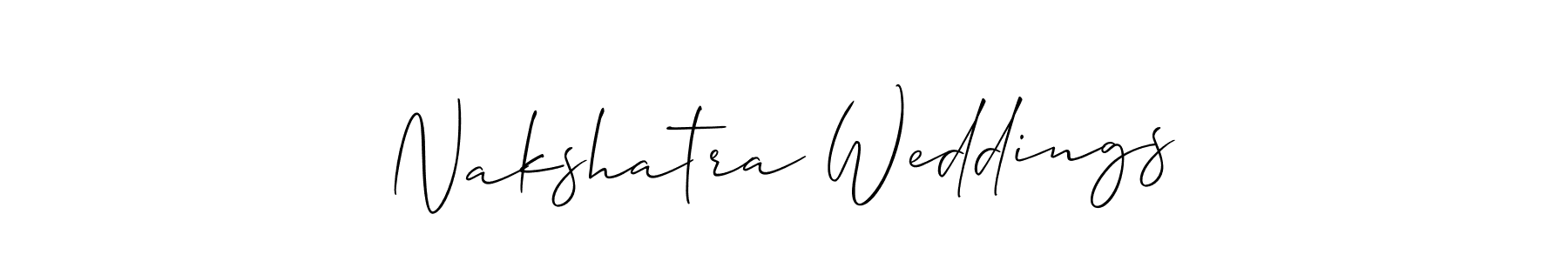 Make a beautiful signature design for name Nakshatra Weddings. With this signature (Allison_Script) style, you can create a handwritten signature for free. Nakshatra Weddings signature style 2 images and pictures png