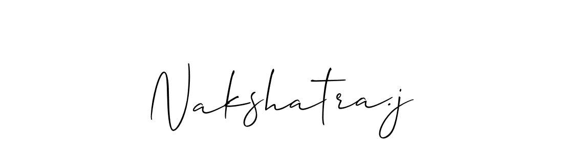 How to make Nakshatra.j signature? Allison_Script is a professional autograph style. Create handwritten signature for Nakshatra.j name. Nakshatra.j signature style 2 images and pictures png