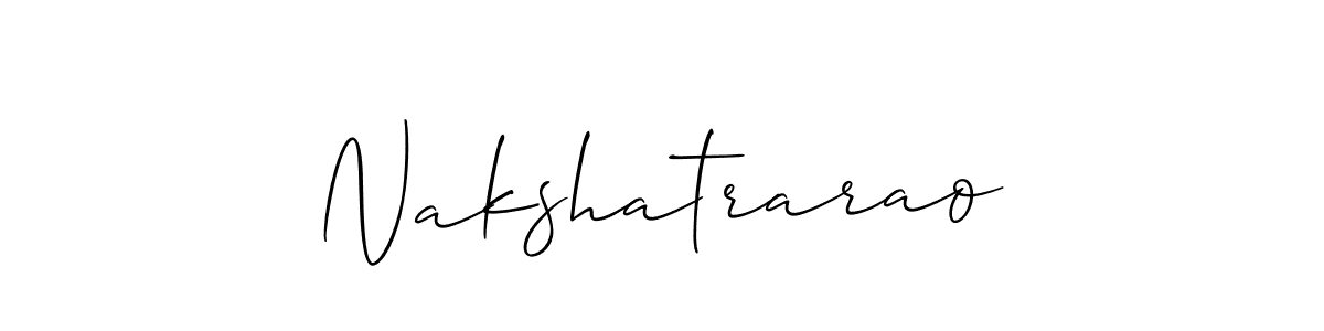 Create a beautiful signature design for name Nakshatrarao. With this signature (Allison_Script) fonts, you can make a handwritten signature for free. Nakshatrarao signature style 2 images and pictures png