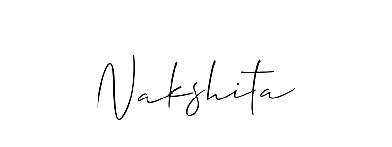 You should practise on your own different ways (Allison_Script) to write your name (Nakshita) in signature. don't let someone else do it for you. Nakshita signature style 2 images and pictures png