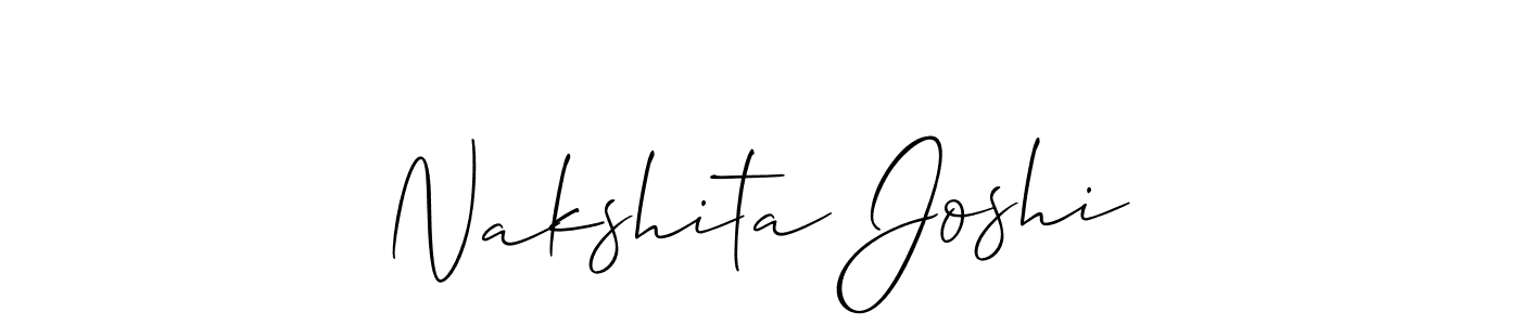 Nakshita Joshi stylish signature style. Best Handwritten Sign (Allison_Script) for my name. Handwritten Signature Collection Ideas for my name Nakshita Joshi. Nakshita Joshi signature style 2 images and pictures png