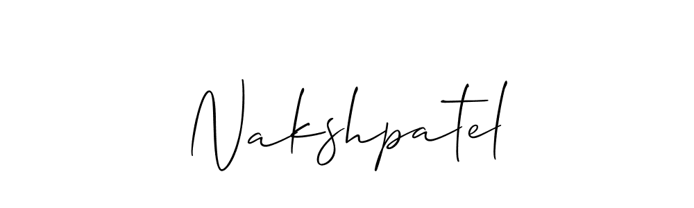 Allison_Script is a professional signature style that is perfect for those who want to add a touch of class to their signature. It is also a great choice for those who want to make their signature more unique. Get Nakshpatel name to fancy signature for free. Nakshpatel signature style 2 images and pictures png
