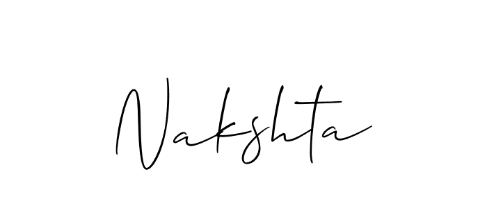 Allison_Script is a professional signature style that is perfect for those who want to add a touch of class to their signature. It is also a great choice for those who want to make their signature more unique. Get Nakshta name to fancy signature for free. Nakshta signature style 2 images and pictures png