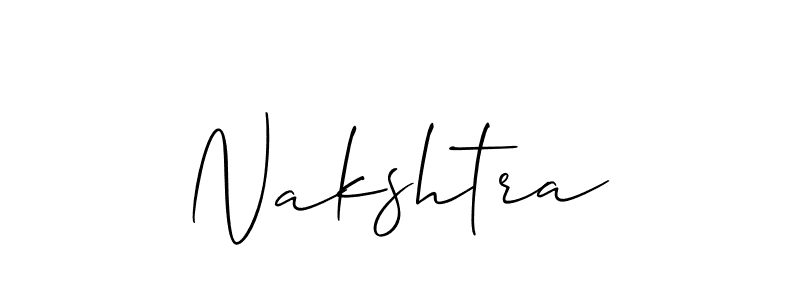 Design your own signature with our free online signature maker. With this signature software, you can create a handwritten (Allison_Script) signature for name Nakshtra. Nakshtra signature style 2 images and pictures png