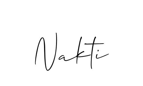 Create a beautiful signature design for name Nakti. With this signature (Allison_Script) fonts, you can make a handwritten signature for free. Nakti signature style 2 images and pictures png