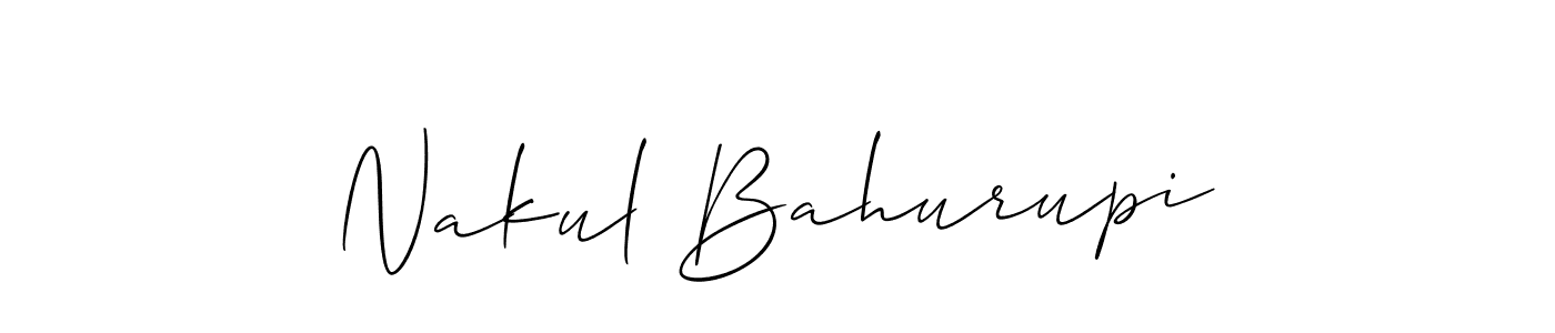 Also You can easily find your signature by using the search form. We will create Nakul Bahurupi name handwritten signature images for you free of cost using Allison_Script sign style. Nakul Bahurupi signature style 2 images and pictures png