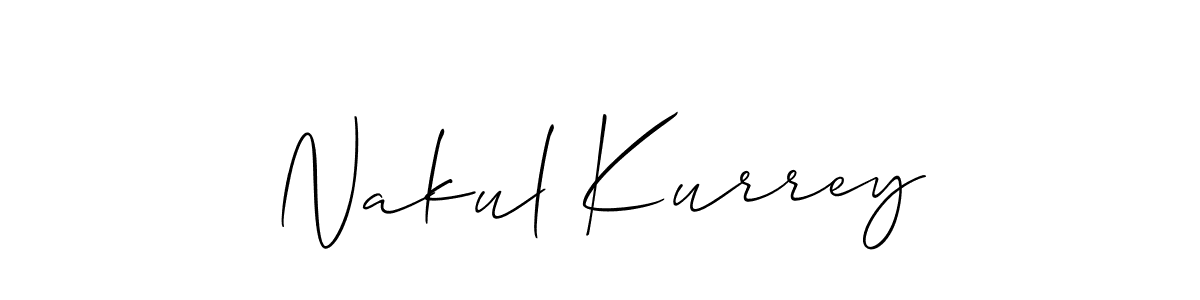 Also You can easily find your signature by using the search form. We will create Nakul Kurrey name handwritten signature images for you free of cost using Allison_Script sign style. Nakul Kurrey signature style 2 images and pictures png