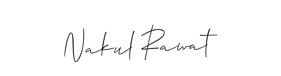 if you are searching for the best signature style for your name Nakul Rawat. so please give up your signature search. here we have designed multiple signature styles  using Allison_Script. Nakul Rawat signature style 2 images and pictures png