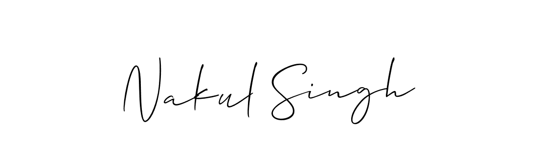 Make a short Nakul Singh signature style. Manage your documents anywhere anytime using Allison_Script. Create and add eSignatures, submit forms, share and send files easily. Nakul Singh signature style 2 images and pictures png