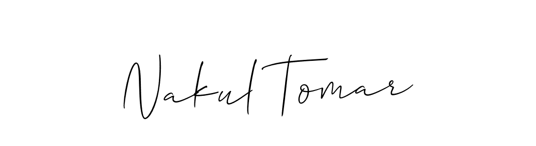 Also You can easily find your signature by using the search form. We will create Nakul Tomar name handwritten signature images for you free of cost using Allison_Script sign style. Nakul Tomar signature style 2 images and pictures png