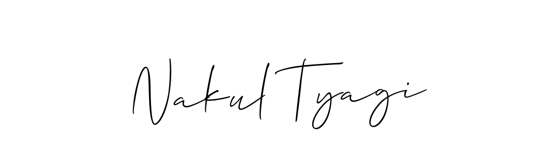How to Draw Nakul Tyagi signature style? Allison_Script is a latest design signature styles for name Nakul Tyagi. Nakul Tyagi signature style 2 images and pictures png
