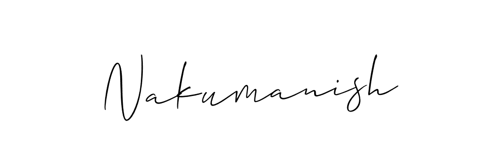 Also You can easily find your signature by using the search form. We will create Nakumanish name handwritten signature images for you free of cost using Allison_Script sign style. Nakumanish signature style 2 images and pictures png