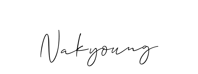 How to make Nakyoung signature? Allison_Script is a professional autograph style. Create handwritten signature for Nakyoung name. Nakyoung signature style 2 images and pictures png