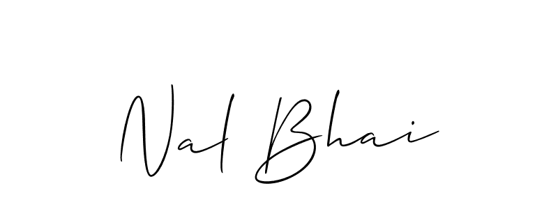 The best way (Allison_Script) to make a short signature is to pick only two or three words in your name. The name Nal Bhai include a total of six letters. For converting this name. Nal Bhai signature style 2 images and pictures png