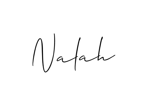 Best and Professional Signature Style for Nalah. Allison_Script Best Signature Style Collection. Nalah signature style 2 images and pictures png