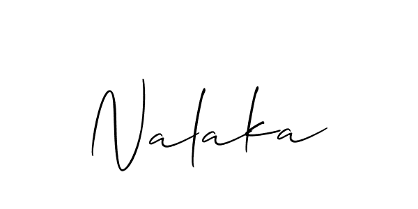 Nalaka stylish signature style. Best Handwritten Sign (Allison_Script) for my name. Handwritten Signature Collection Ideas for my name Nalaka. Nalaka signature style 2 images and pictures png