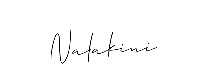 Make a beautiful signature design for name Nalakini. With this signature (Allison_Script) style, you can create a handwritten signature for free. Nalakini signature style 2 images and pictures png