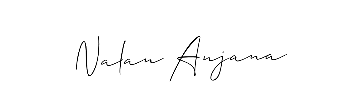 It looks lik you need a new signature style for name Nalan Anjana. Design unique handwritten (Allison_Script) signature with our free signature maker in just a few clicks. Nalan Anjana signature style 2 images and pictures png