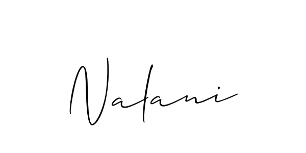 Allison_Script is a professional signature style that is perfect for those who want to add a touch of class to their signature. It is also a great choice for those who want to make their signature more unique. Get Nalani name to fancy signature for free. Nalani signature style 2 images and pictures png