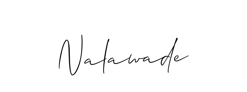 How to make Nalawade name signature. Use Allison_Script style for creating short signs online. This is the latest handwritten sign. Nalawade signature style 2 images and pictures png