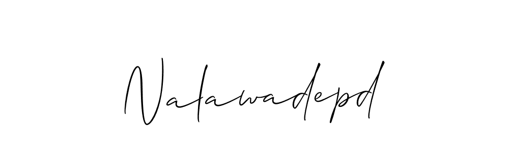 How to make Nalawadepd name signature. Use Allison_Script style for creating short signs online. This is the latest handwritten sign. Nalawadepd signature style 2 images and pictures png