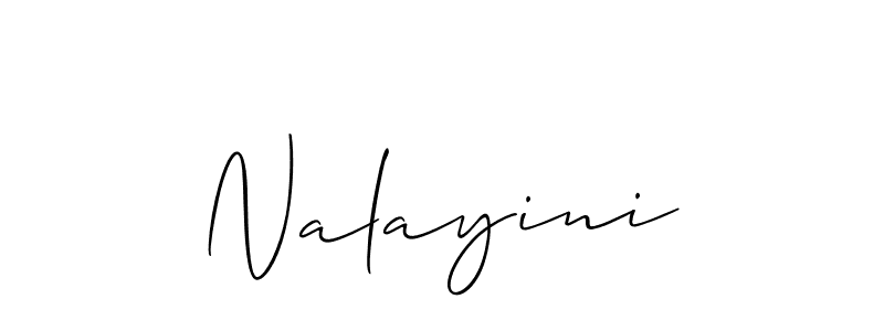 How to make Nalayini name signature. Use Allison_Script style for creating short signs online. This is the latest handwritten sign. Nalayini signature style 2 images and pictures png