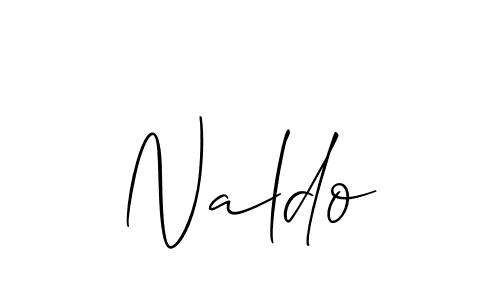 Create a beautiful signature design for name Naldo. With this signature (Allison_Script) fonts, you can make a handwritten signature for free. Naldo signature style 2 images and pictures png