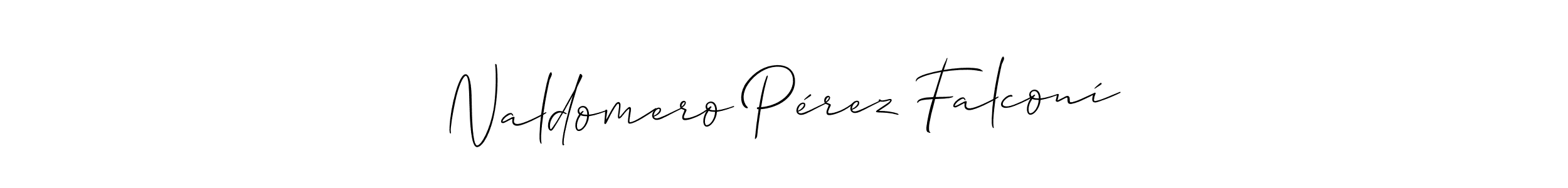 This is the best signature style for the Naldomero Pérez Falconí name. Also you like these signature font (Allison_Script). Mix name signature. Naldomero Pérez Falconí signature style 2 images and pictures png