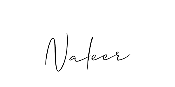 How to make Naleer signature? Allison_Script is a professional autograph style. Create handwritten signature for Naleer name. Naleer signature style 2 images and pictures png