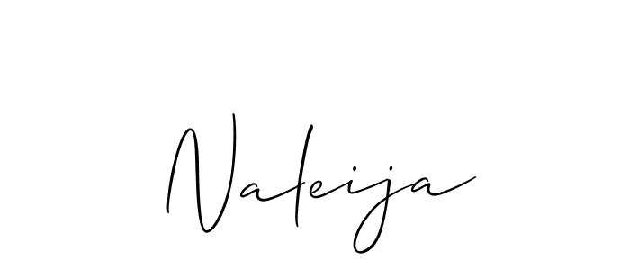 Allison_Script is a professional signature style that is perfect for those who want to add a touch of class to their signature. It is also a great choice for those who want to make their signature more unique. Get Naleija name to fancy signature for free. Naleija signature style 2 images and pictures png