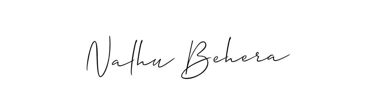 Make a beautiful signature design for name Nalhu Behera. Use this online signature maker to create a handwritten signature for free. Nalhu Behera signature style 2 images and pictures png