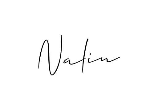 Create a beautiful signature design for name Nalin. With this signature (Allison_Script) fonts, you can make a handwritten signature for free. Nalin signature style 2 images and pictures png