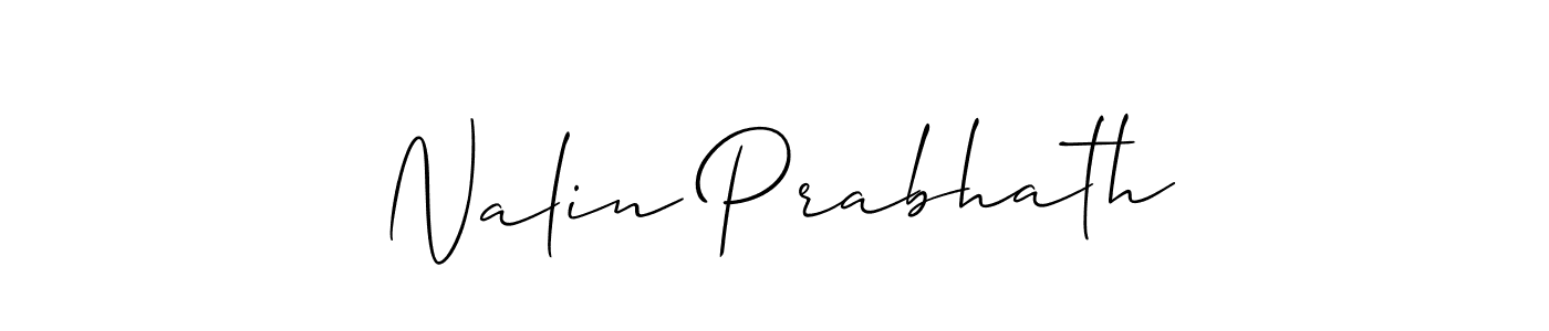 Design your own signature with our free online signature maker. With this signature software, you can create a handwritten (Allison_Script) signature for name Nalin Prabhath. Nalin Prabhath signature style 2 images and pictures png