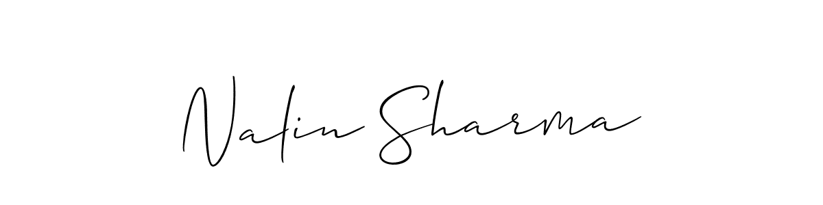 Nalin Sharma stylish signature style. Best Handwritten Sign (Allison_Script) for my name. Handwritten Signature Collection Ideas for my name Nalin Sharma. Nalin Sharma signature style 2 images and pictures png