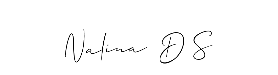 It looks lik you need a new signature style for name Nalina  D S. Design unique handwritten (Allison_Script) signature with our free signature maker in just a few clicks. Nalina  D S signature style 2 images and pictures png