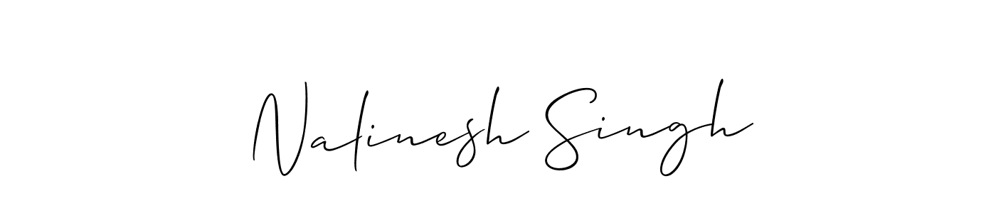 How to make Nalinesh Singh name signature. Use Allison_Script style for creating short signs online. This is the latest handwritten sign. Nalinesh Singh signature style 2 images and pictures png