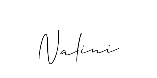 Create a beautiful signature design for name Nalini. With this signature (Allison_Script) fonts, you can make a handwritten signature for free. Nalini signature style 2 images and pictures png