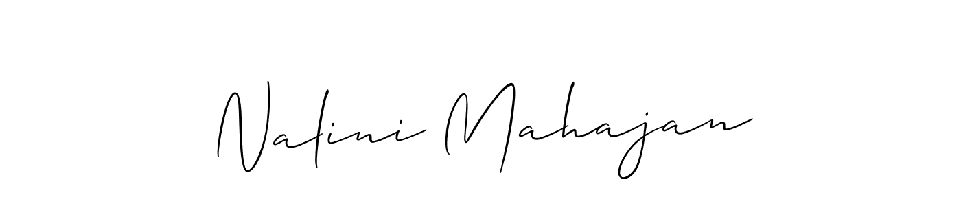 Also You can easily find your signature by using the search form. We will create Nalini Mahajan name handwritten signature images for you free of cost using Allison_Script sign style. Nalini Mahajan signature style 2 images and pictures png