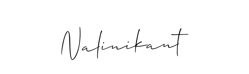 The best way (Allison_Script) to make a short signature is to pick only two or three words in your name. The name Nalinikant include a total of six letters. For converting this name. Nalinikant signature style 2 images and pictures png