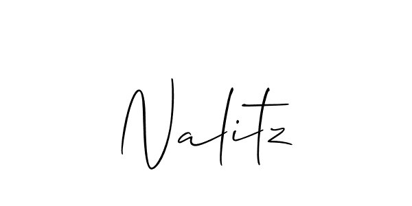 Create a beautiful signature design for name Nalitz. With this signature (Allison_Script) fonts, you can make a handwritten signature for free. Nalitz signature style 2 images and pictures png